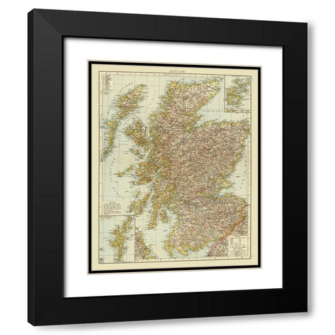 Scotland Black Modern Wood Framed Art Print with Double Matting by Unknown