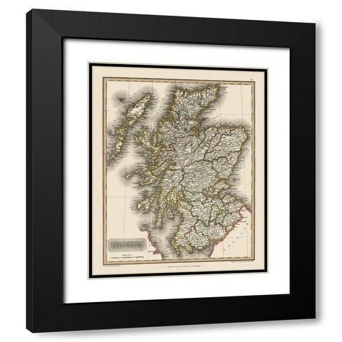 Scotland - Constable 1817 Black Modern Wood Framed Art Print with Double Matting by Constable