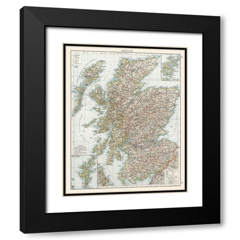 Scotland Black Modern Wood Framed Art Print with Double Matting by Unknown