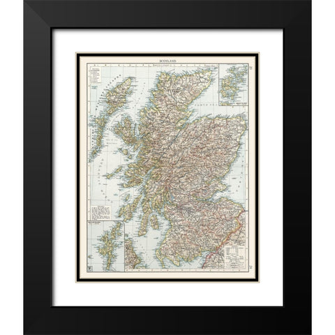 Scotland Black Modern Wood Framed Art Print with Double Matting by Unknown