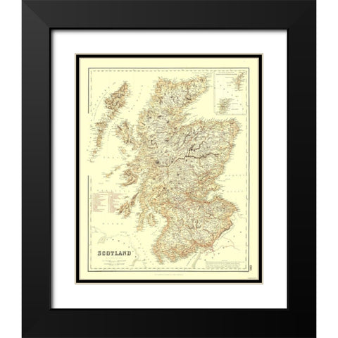 Scotland - Railways - Swanston Black Modern Wood Framed Art Print with Double Matting by Swanston
