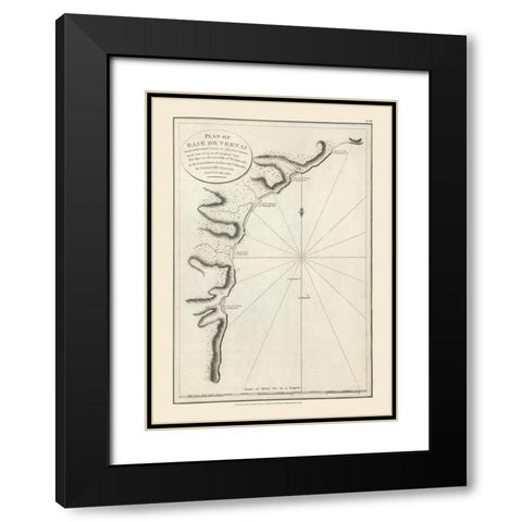 Baie Ternay Seychelles Africa - Robinson 1798 Black Modern Wood Framed Art Print with Double Matting by Robinson