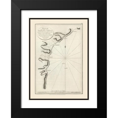 Baie Ternay Seychelles Africa - Robinson 1798 Black Modern Wood Framed Art Print with Double Matting by Robinson
