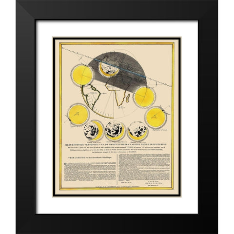 Solar Eclipse July 25 - Panser 1748 Black Modern Wood Framed Art Print with Double Matting by Panser