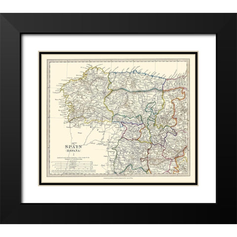 Spain 1 - Baldwin 1831 Black Modern Wood Framed Art Print with Double Matting by Baldwin