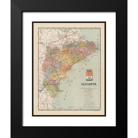 Alicante Spain Europe - Martin 1900 Black Modern Wood Framed Art Print with Double Matting by Martin