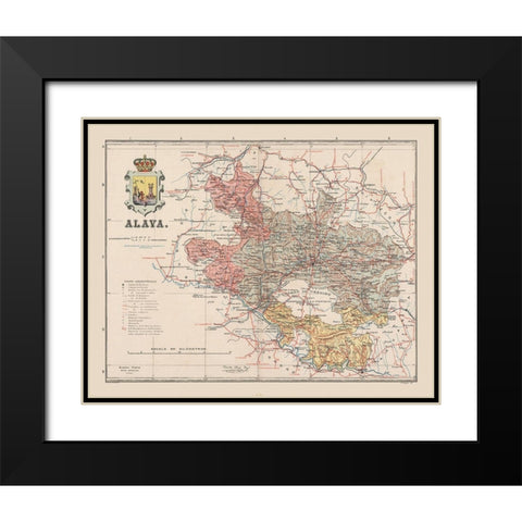Alava Spain Europe - Martin 1900 Black Modern Wood Framed Art Print with Double Matting by Martin