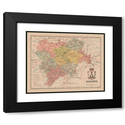 Albacete Spain Europe - Martin 1911 Black Modern Wood Framed Art Print with Double Matting by Martin