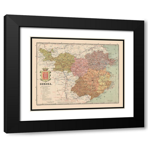 Girona Spain Europe - Martin 1900 Black Modern Wood Framed Art Print with Double Matting by Martin