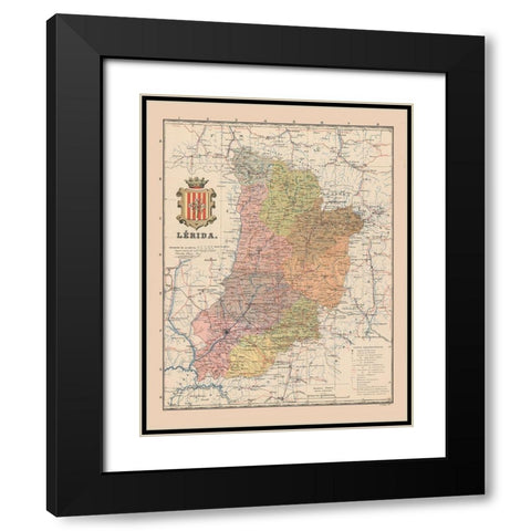 Lleida Spain Europe - Martin 1911 Black Modern Wood Framed Art Print with Double Matting by Martin