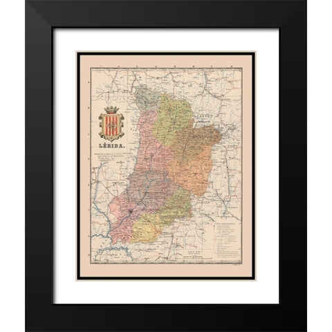 Lleida Spain Europe - Martin 1911 Black Modern Wood Framed Art Print with Double Matting by Martin