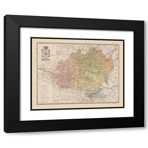 Soria Spain Europe - Martin 1911 Black Modern Wood Framed Art Print with Double Matting by Martin