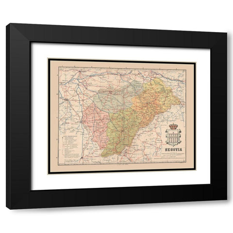 Segovia Spain Europe - Martin 1911 Black Modern Wood Framed Art Print with Double Matting by Martin