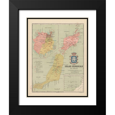 Canary Islands Spain Europe - Martin 1911 Black Modern Wood Framed Art Print with Double Matting by Martin