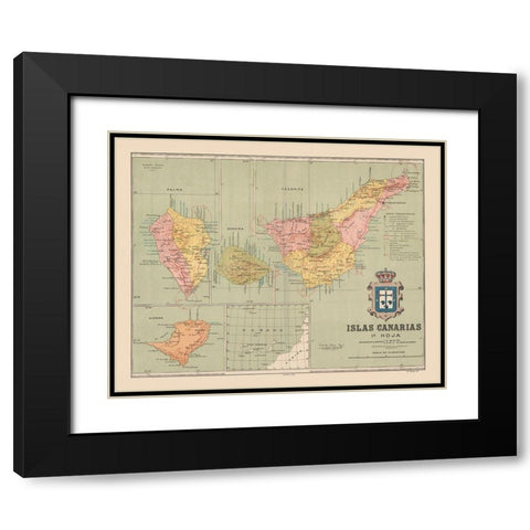 Canary Islands Spain Europe - Martin 1911 Black Modern Wood Framed Art Print with Double Matting by Martin