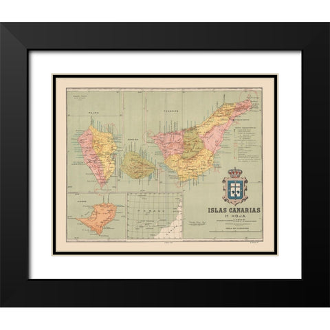Canary Islands Spain Europe - Martin 1911 Black Modern Wood Framed Art Print with Double Matting by Martin