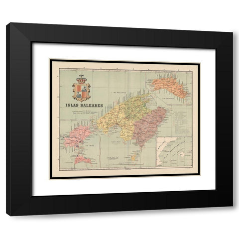 Balearic Islands Spain Europe - Martin 1911 Black Modern Wood Framed Art Print with Double Matting by Martin