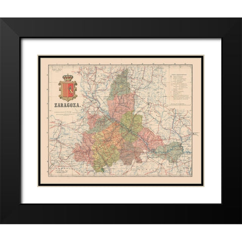 Zaragoza Spain Europe - Martin 1911 Black Modern Wood Framed Art Print with Double Matting by Martin
