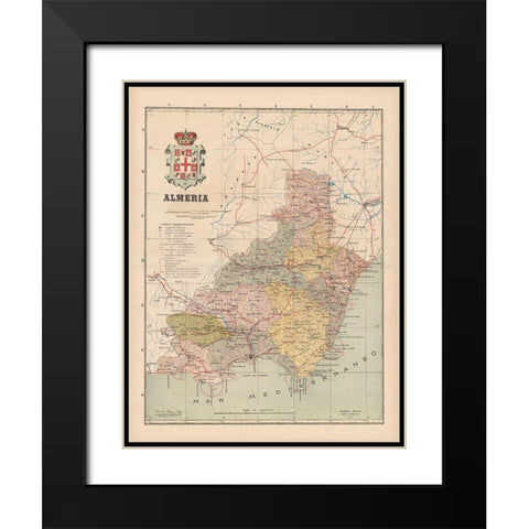Almeria Spain Europe - Martin 1911 Black Modern Wood Framed Art Print with Double Matting by Martin