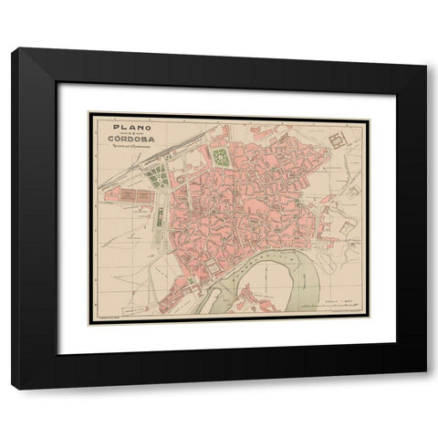 Cordova Spain Europe - Martin 1911 Black Modern Wood Framed Art Print with Double Matting by Martin