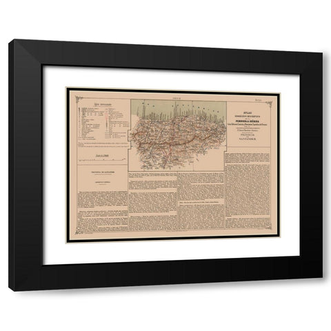 Santander Province Spain - Valverde 1880 Black Modern Wood Framed Art Print with Double Matting by Valverde