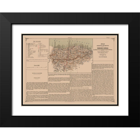 Santander Province Spain - Valverde 1880 Black Modern Wood Framed Art Print with Double Matting by Valverde