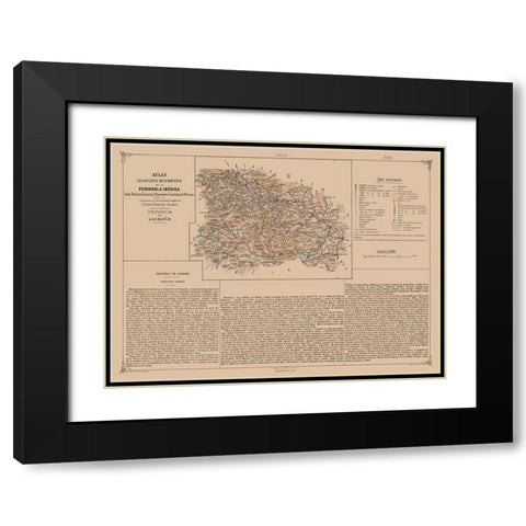 Logrono Province Spain - Valverde 1880 Black Modern Wood Framed Art Print with Double Matting by Valverde