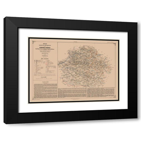 Cuenca Province Spain - Valverde 1880 Black Modern Wood Framed Art Print with Double Matting by Valverde