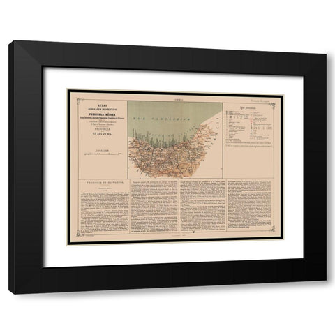 Gipuzkoa Province Spain - Valverde 1880 Black Modern Wood Framed Art Print with Double Matting by Valverde