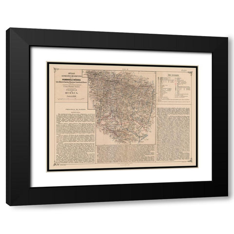 Huesca Province Spain - Valverde 1880 Black Modern Wood Framed Art Print with Double Matting by Valverde