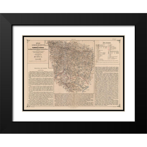 Huesca Province Spain - Valverde 1880 Black Modern Wood Framed Art Print with Double Matting by Valverde