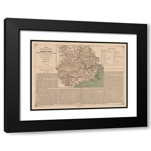 Murcia Province Spain - Valverde 1880 Black Modern Wood Framed Art Print with Double Matting by Valverde