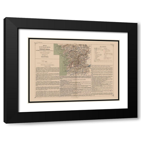 Pontevedra Province Spain - Valverde 1880 Black Modern Wood Framed Art Print with Double Matting by Valverde