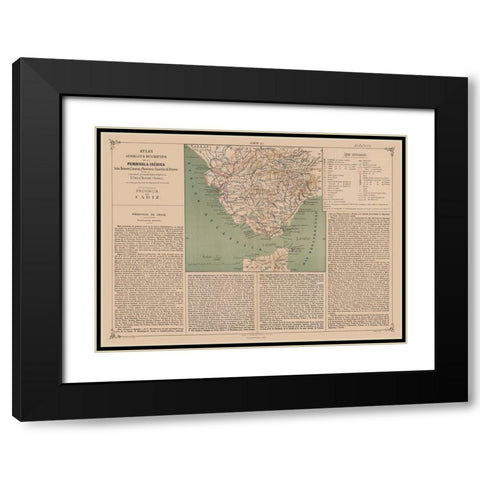 Cadiz Province Spain - Valverde 1880 Black Modern Wood Framed Art Print with Double Matting by Valverde
