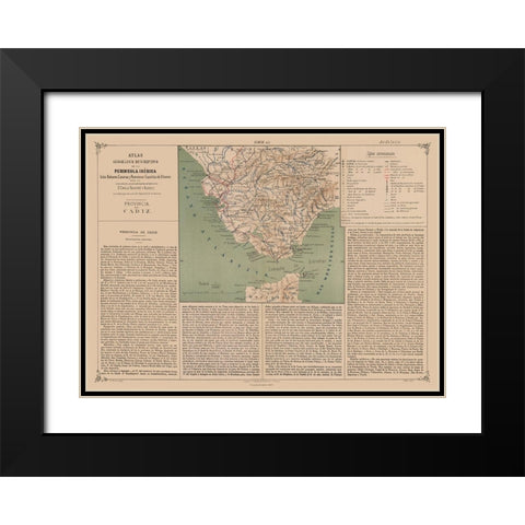 Cadiz Province Spain - Valverde 1880 Black Modern Wood Framed Art Print with Double Matting by Valverde