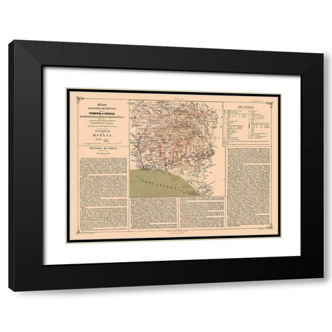 Huelva Province Spain - Valverde 1880 Black Modern Wood Framed Art Print with Double Matting by Valverde