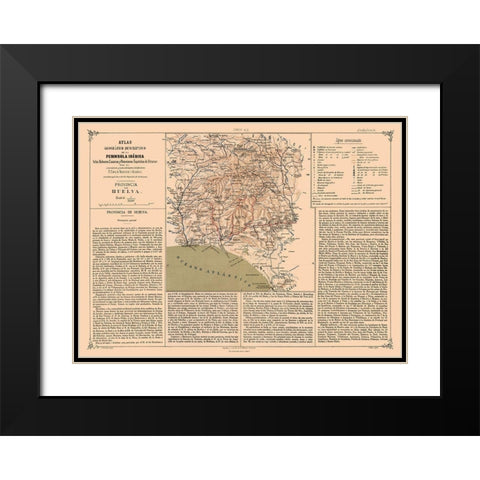 Huelva Province Spain - Valverde 1880 Black Modern Wood Framed Art Print with Double Matting by Valverde