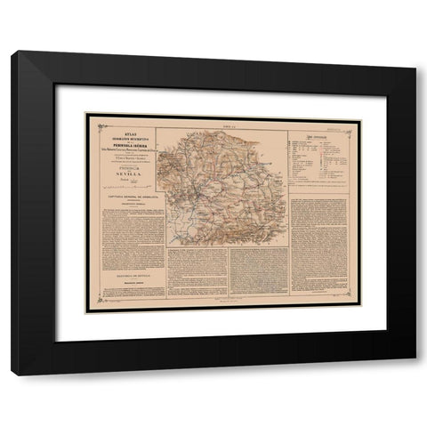 Seville Province Spain - Valverde 1880 Black Modern Wood Framed Art Print with Double Matting by Valverde