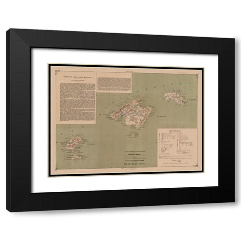 Balearic Islands Spain - Valverde 1880 Black Modern Wood Framed Art Print with Double Matting by Valverde