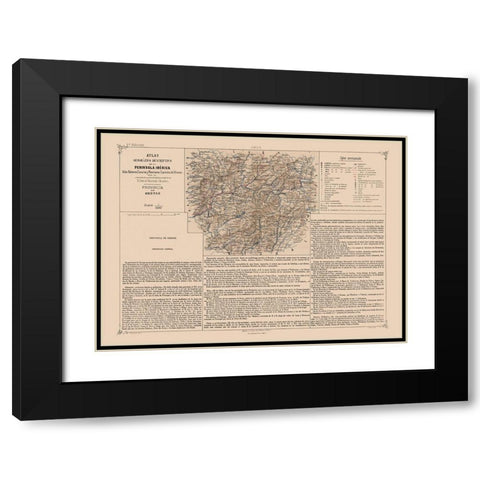 Ourense Province Spain - Valverde 1880 Black Modern Wood Framed Art Print with Double Matting by Valverde