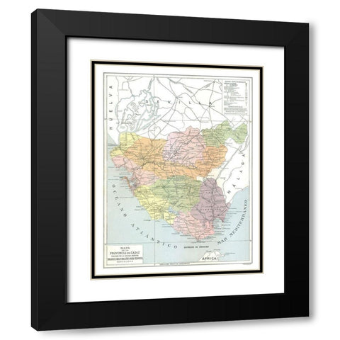 Cadiz Province Spain - Pompido 1913 Black Modern Wood Framed Art Print with Double Matting by Pompido
