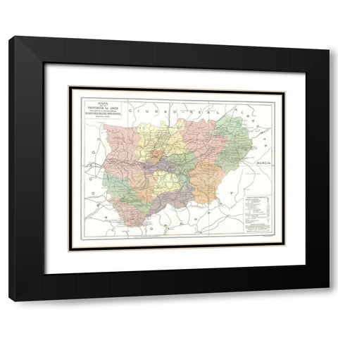 Jaen Province Spain - Pompido 1913 Black Modern Wood Framed Art Print with Double Matting by Pompido