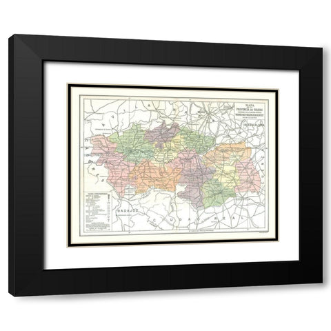 Toledo Province Spain - Pompido 1913 Black Modern Wood Framed Art Print with Double Matting by Pompido