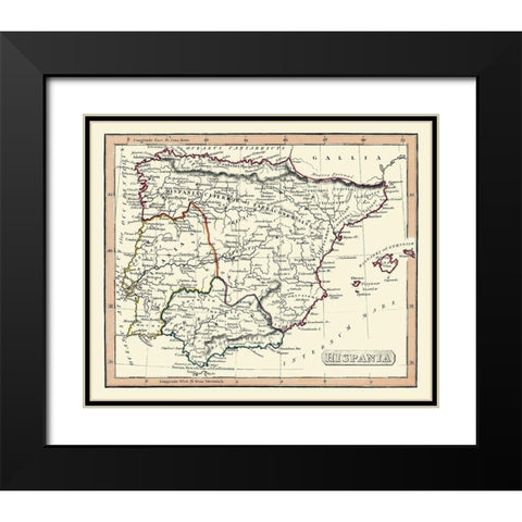 Ancient Spain - Fenner 1830 Black Modern Wood Framed Art Print with Double Matting by Fenner