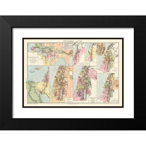 Sacred Sites Middle East - Drioux 1882 Black Modern Wood Framed Art Print with Double Matting by Drioux
