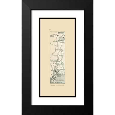 Railroad Switzerland - De Fer 1917 Black Modern Wood Framed Art Print with Double Matting by De Fer