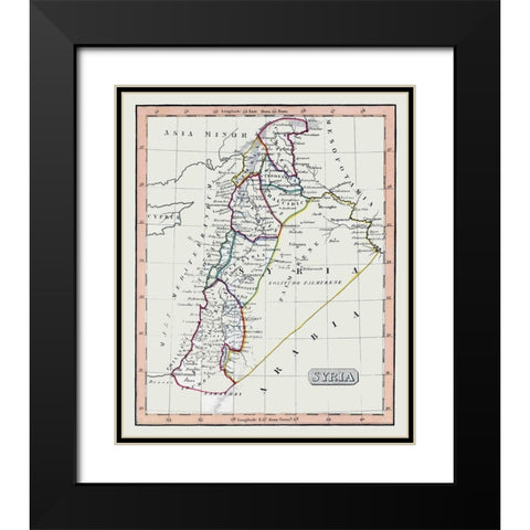 Middle East Syria - Fenner 1830 Black Modern Wood Framed Art Print with Double Matting by Fenner