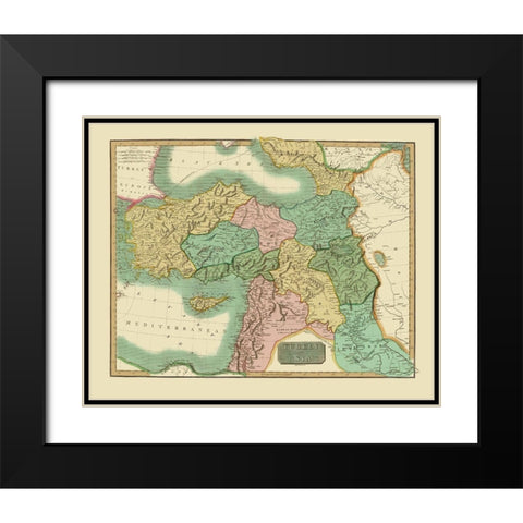 Asia Turkey - Cumming 1817 Black Modern Wood Framed Art Print with Double Matting by Cumming