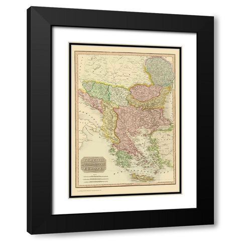 Europe Turkey - Thomson 1815 Black Modern Wood Framed Art Print with Double Matting by Thomson
