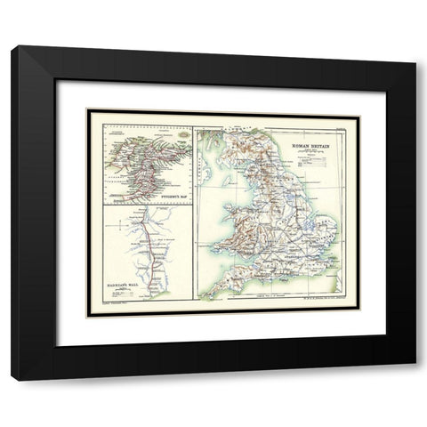 Roman Britain - Poole 1902 Black Modern Wood Framed Art Print with Double Matting by Poole